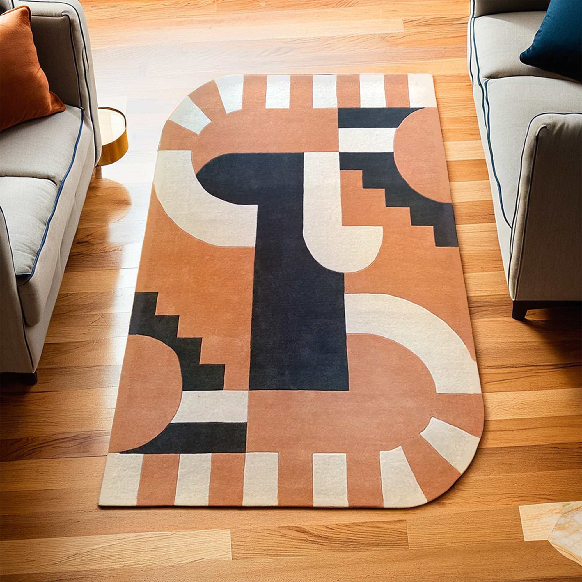 Modern Archway Geometric Irregular Rug