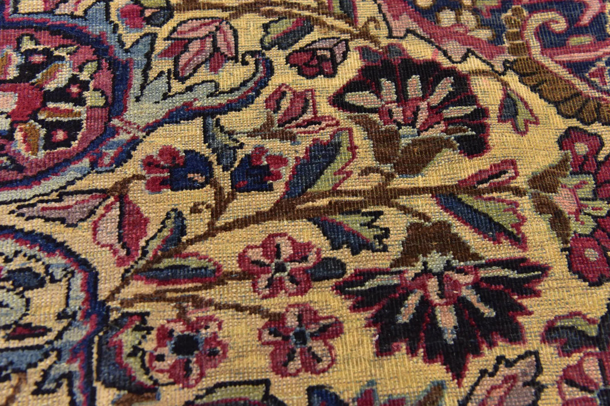 Hand-Knotted Dynasty Medallion Garnet Wool Carpet