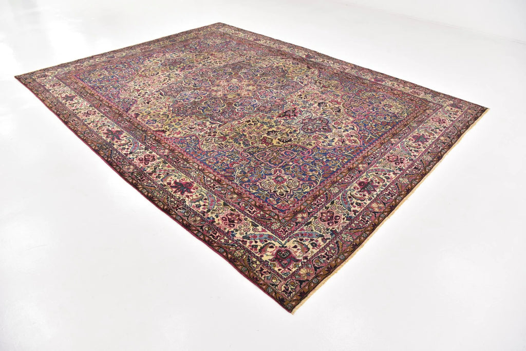 Hand-Knotted Dynasty Medallion Garnet Wool Carpet