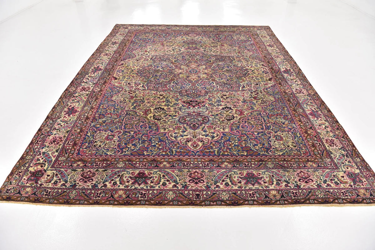 Hand-Knotted Dynasty Medallion Garnet Wool Carpet