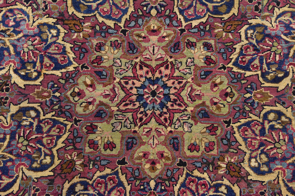 Hand-Knotted Dynasty Medallion Garnet Wool Carpet