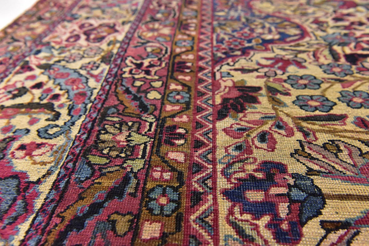 Hand-Knotted Dynasty Medallion Garnet Wool Carpet