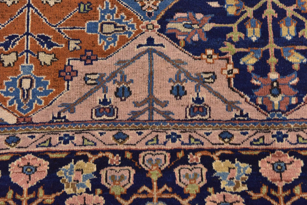 Vintage Bakhtiari Garden Lattice Wool Rug