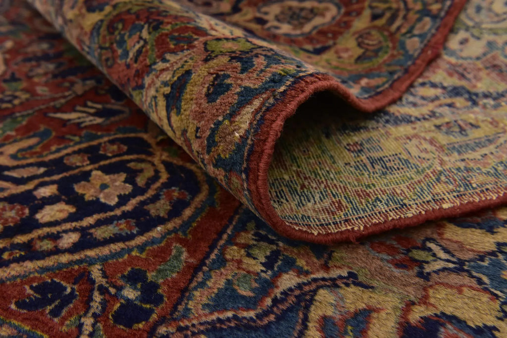 Hand-Knotted Royal Paisley Rust Wool Carpet