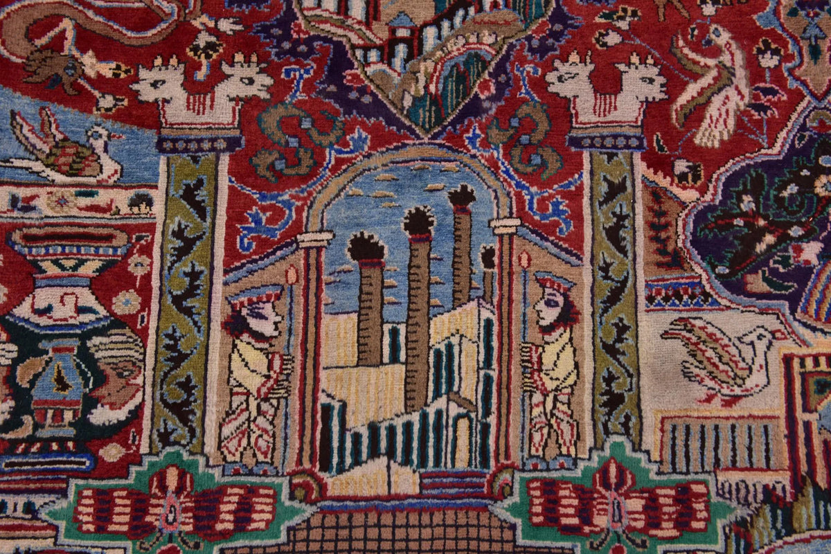 Hand-Knotted Royal Persepolis Pictorial Wool Carpet