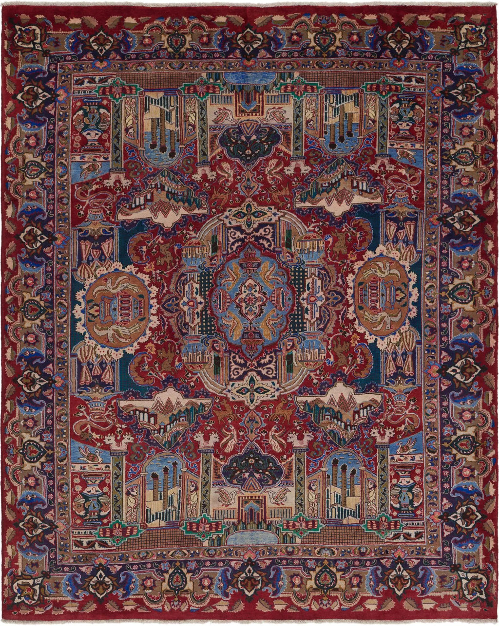 Hand-Knotted Royal Persepolis Pictorial Wool Carpet