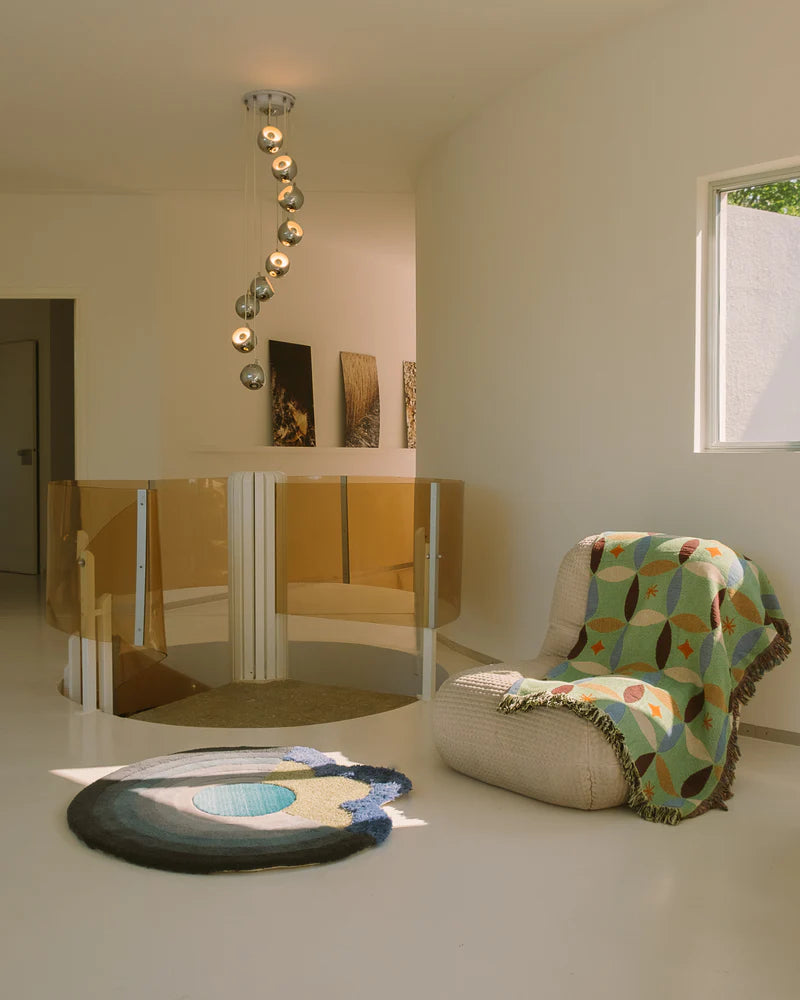 Artistic Layered Circle Wool Rug
