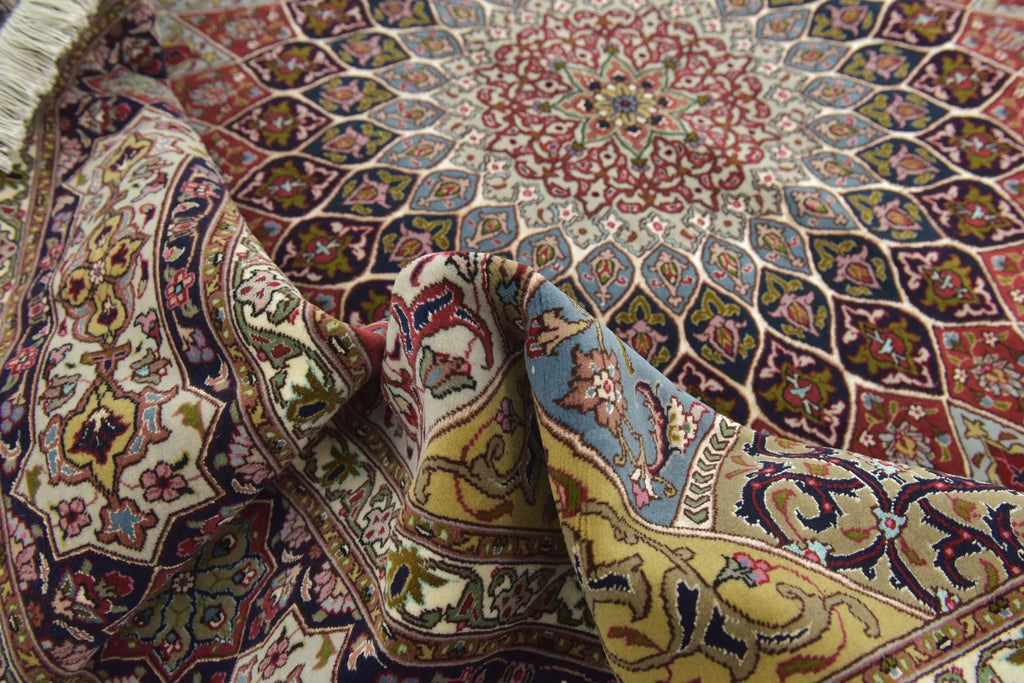 Hand-Knotted Grand Kaleidoscope Ochre Wool Rug