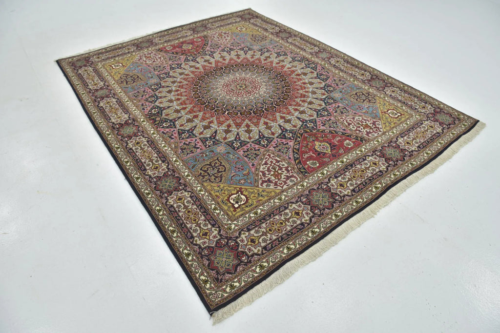 Hand-Knotted Grand Kaleidoscope Ochre Wool Rug
