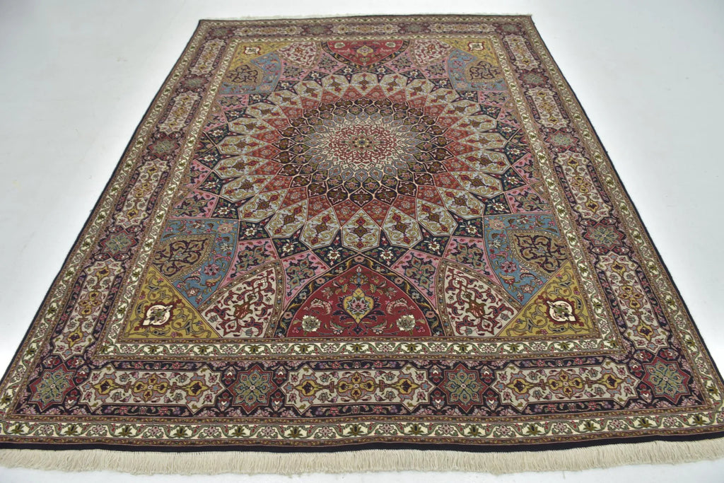 Hand-Knotted Grand Kaleidoscope Ochre Wool Rug