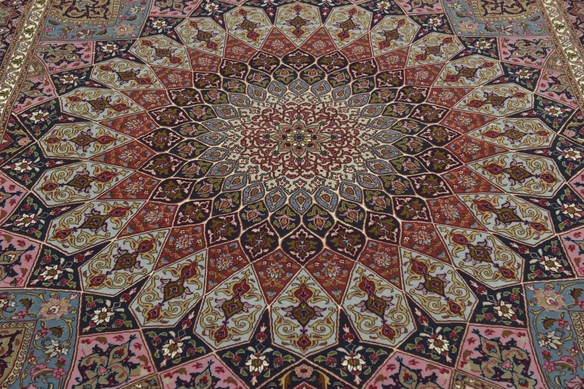 Hand-Knotted Grand Kaleidoscope Ochre Wool Rug