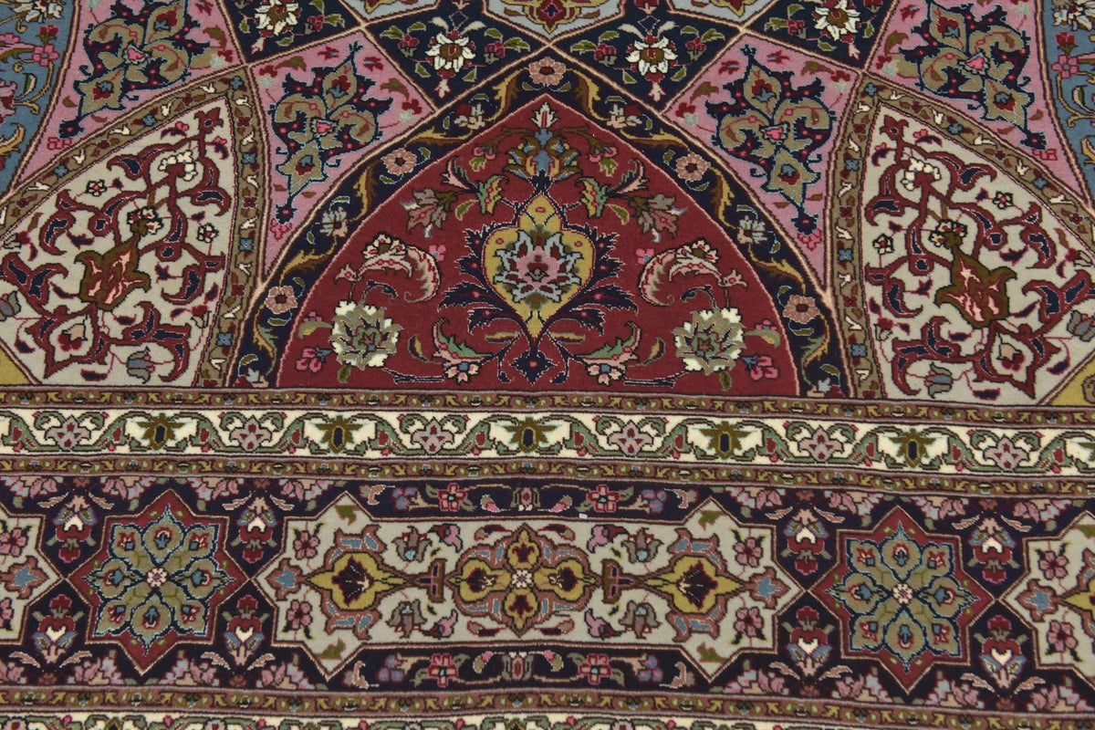 Hand-Knotted Grand Kaleidoscope Ochre Wool Rug