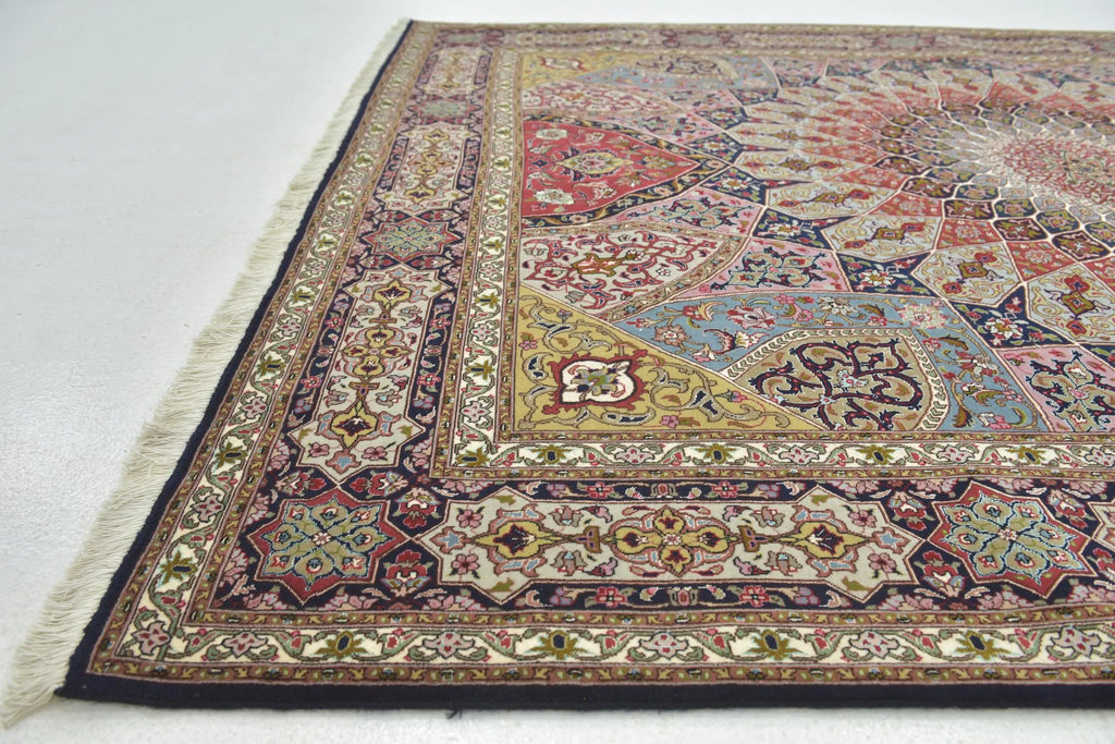 Hand-Knotted Grand Kaleidoscope Ochre Wool Rug