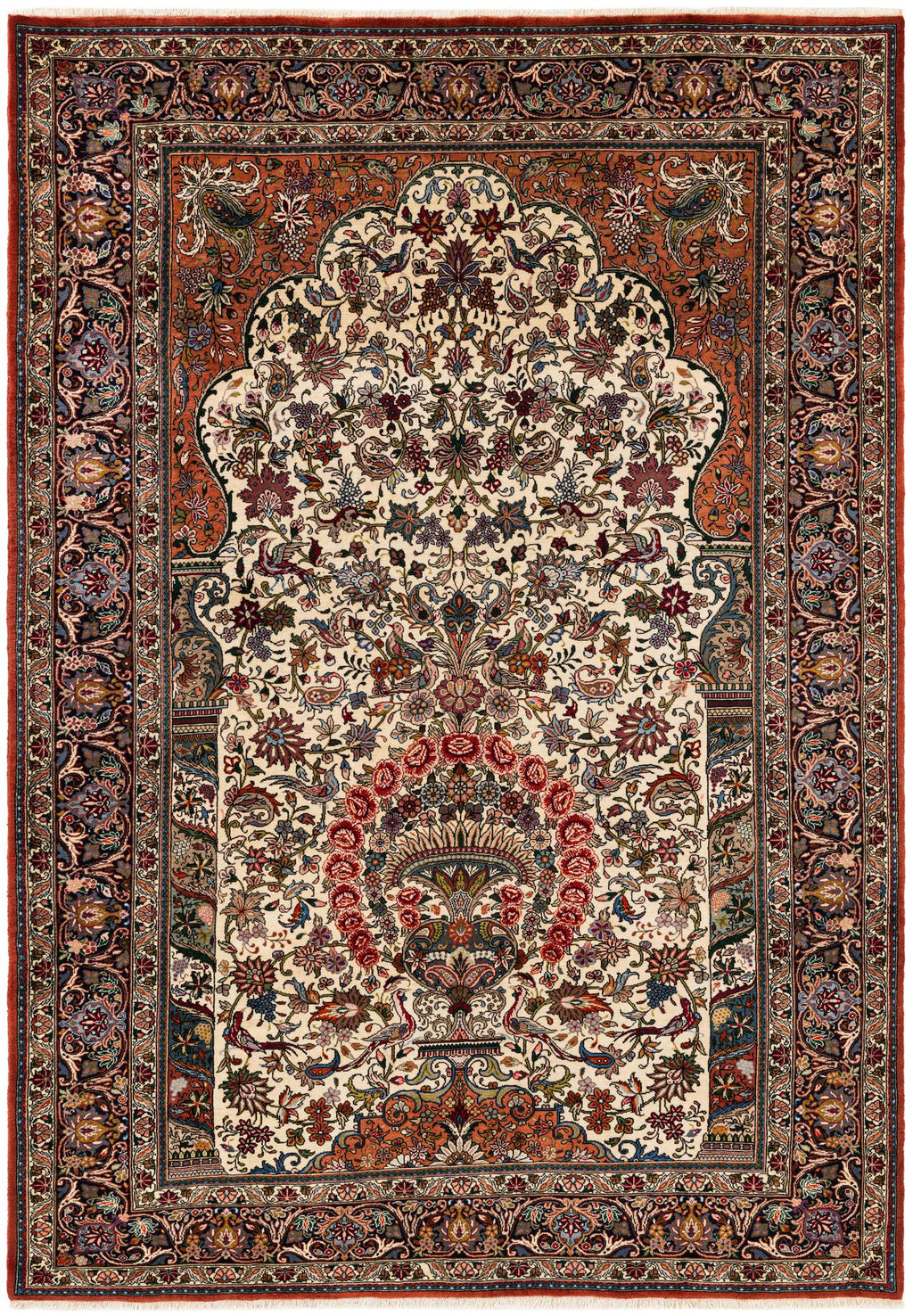The Eden Arch Hand-Knotted Tree of Life Mehrab Rug