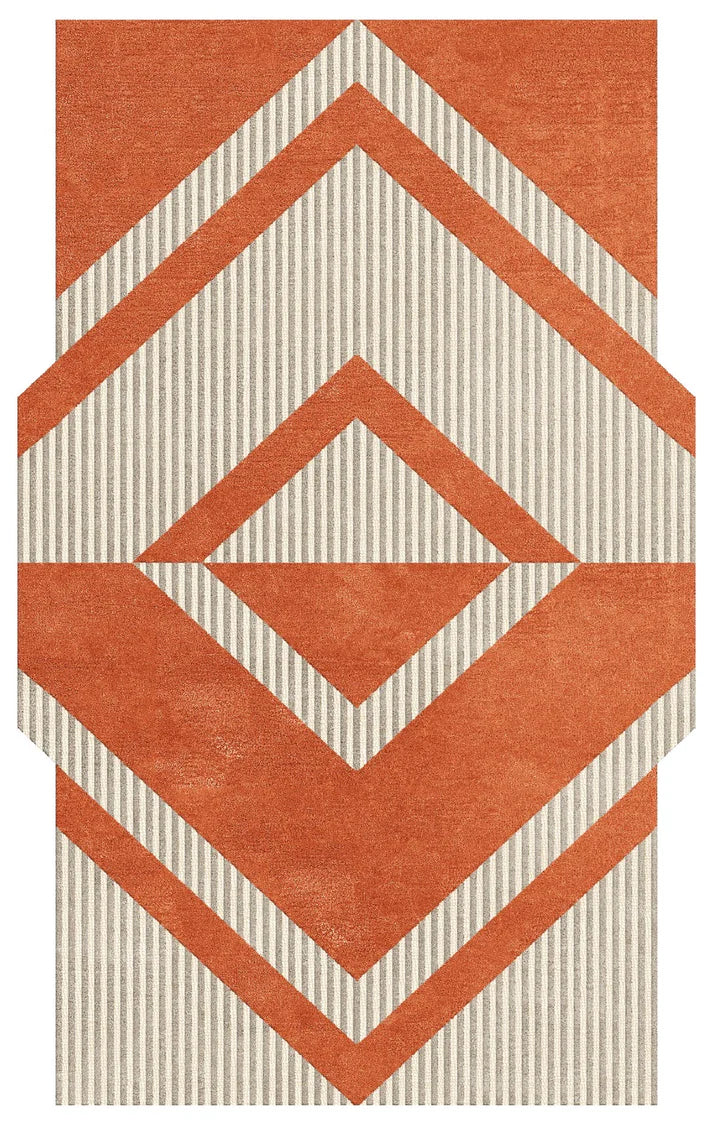 Modern Triangle Frame Area Irregular Rug