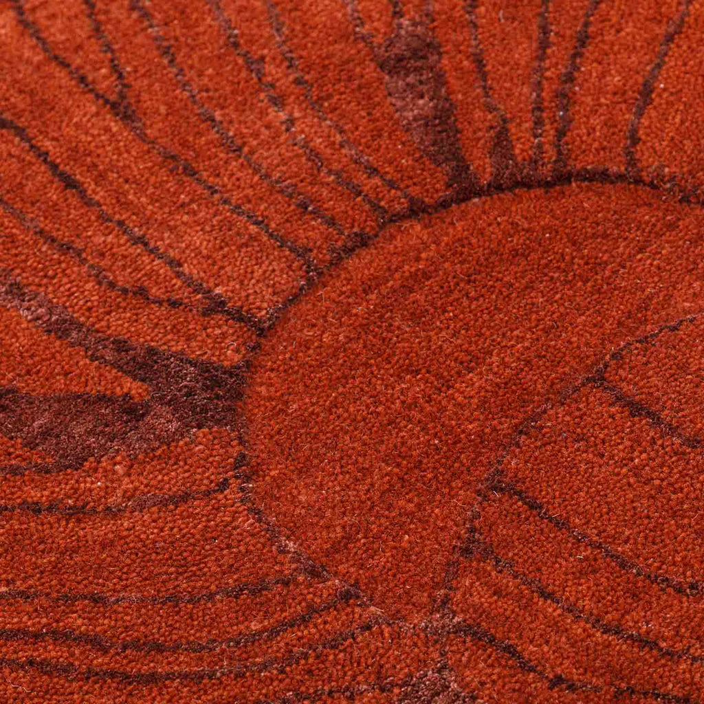 Terracotta Organic Vein Designer Rug