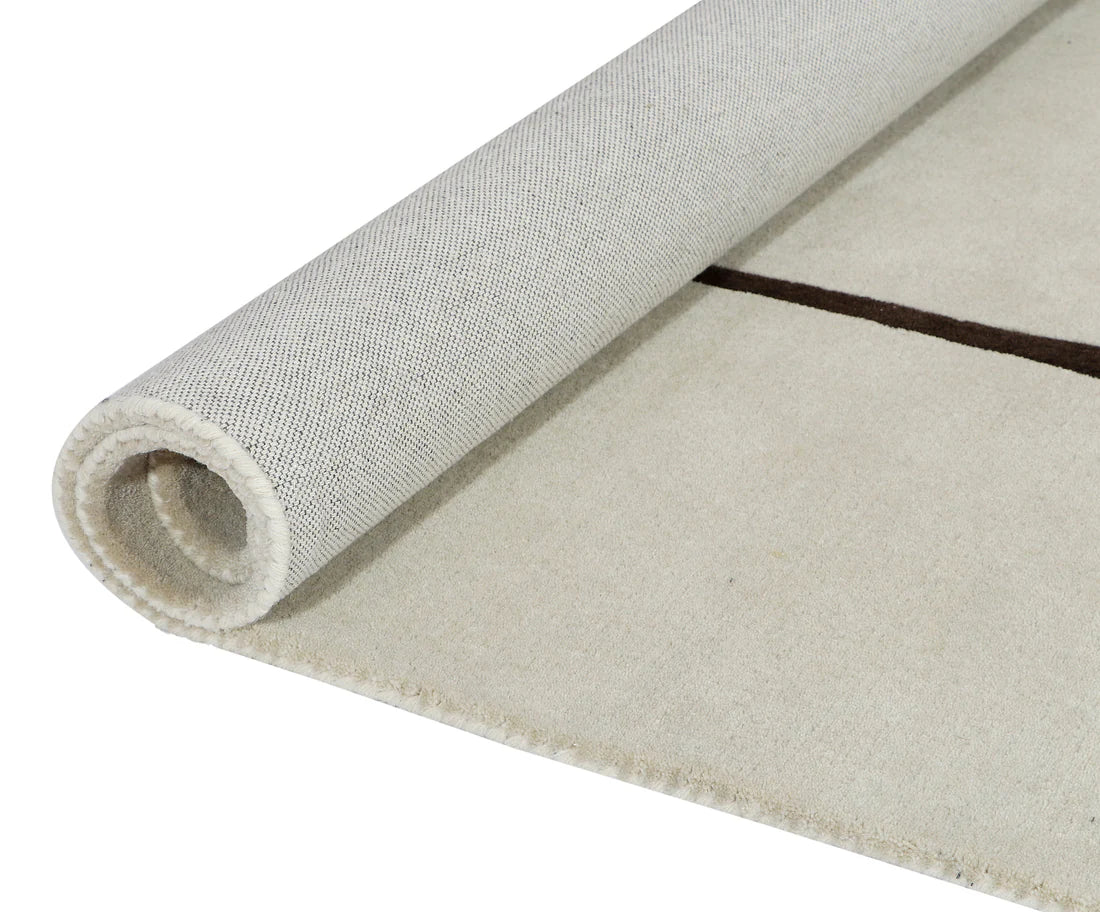 Noir Contour Minimal Irregular Shape Rug