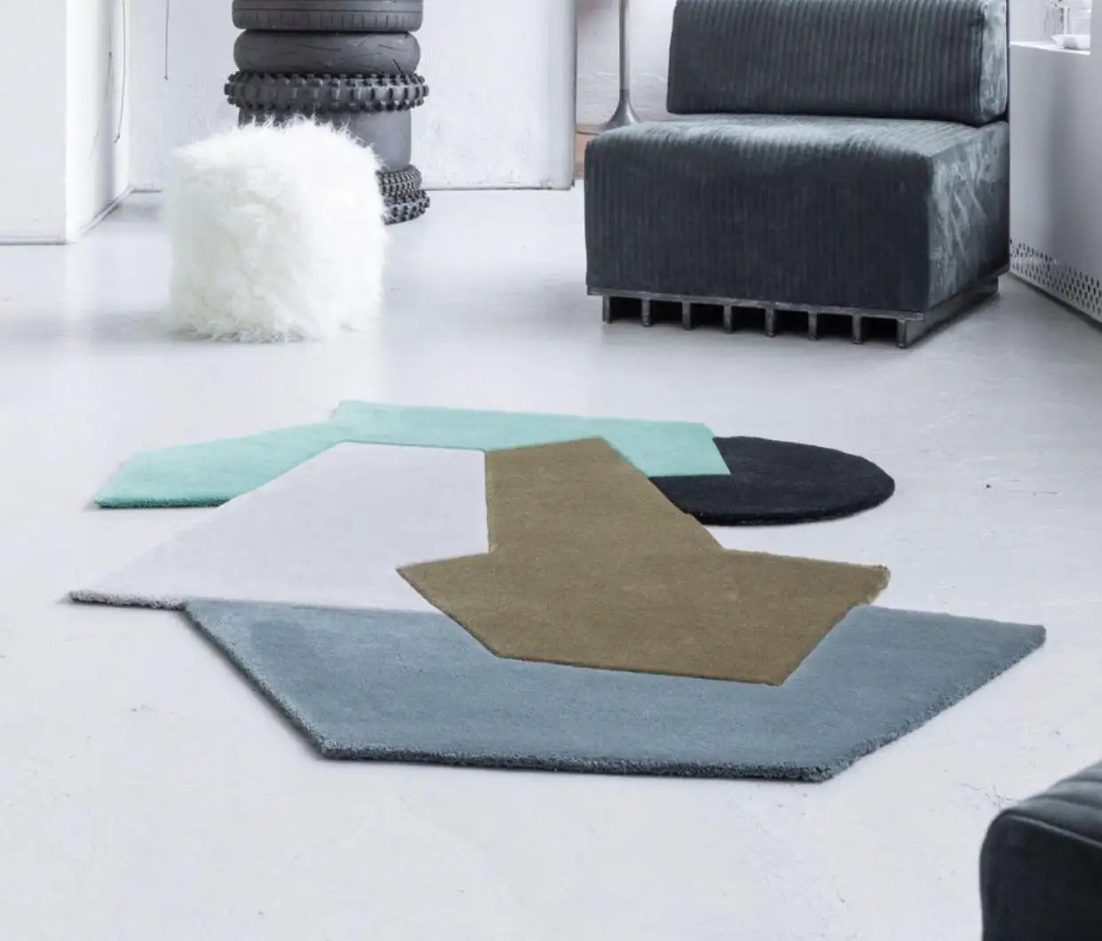 Assembled Geometry Contemporary Luxury Carpet