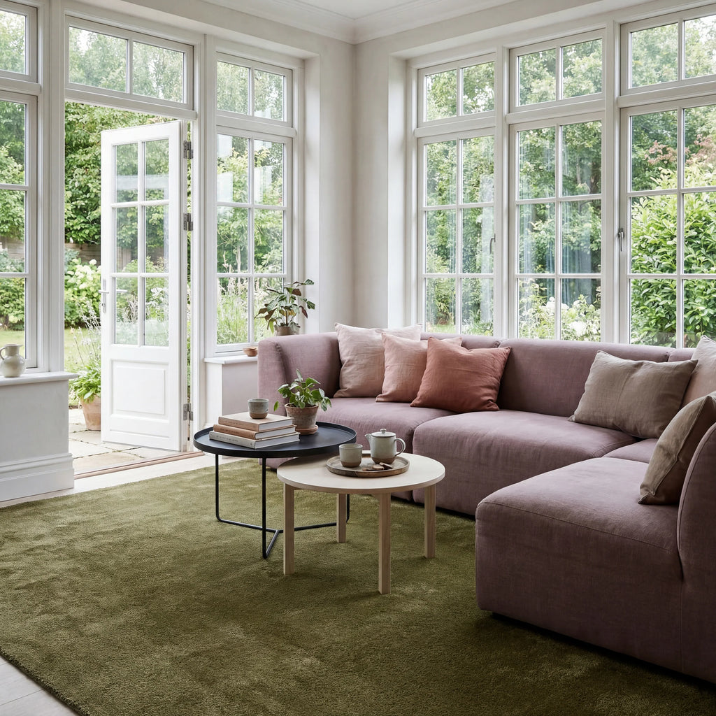 Green Shadow Grove Wool Carpet