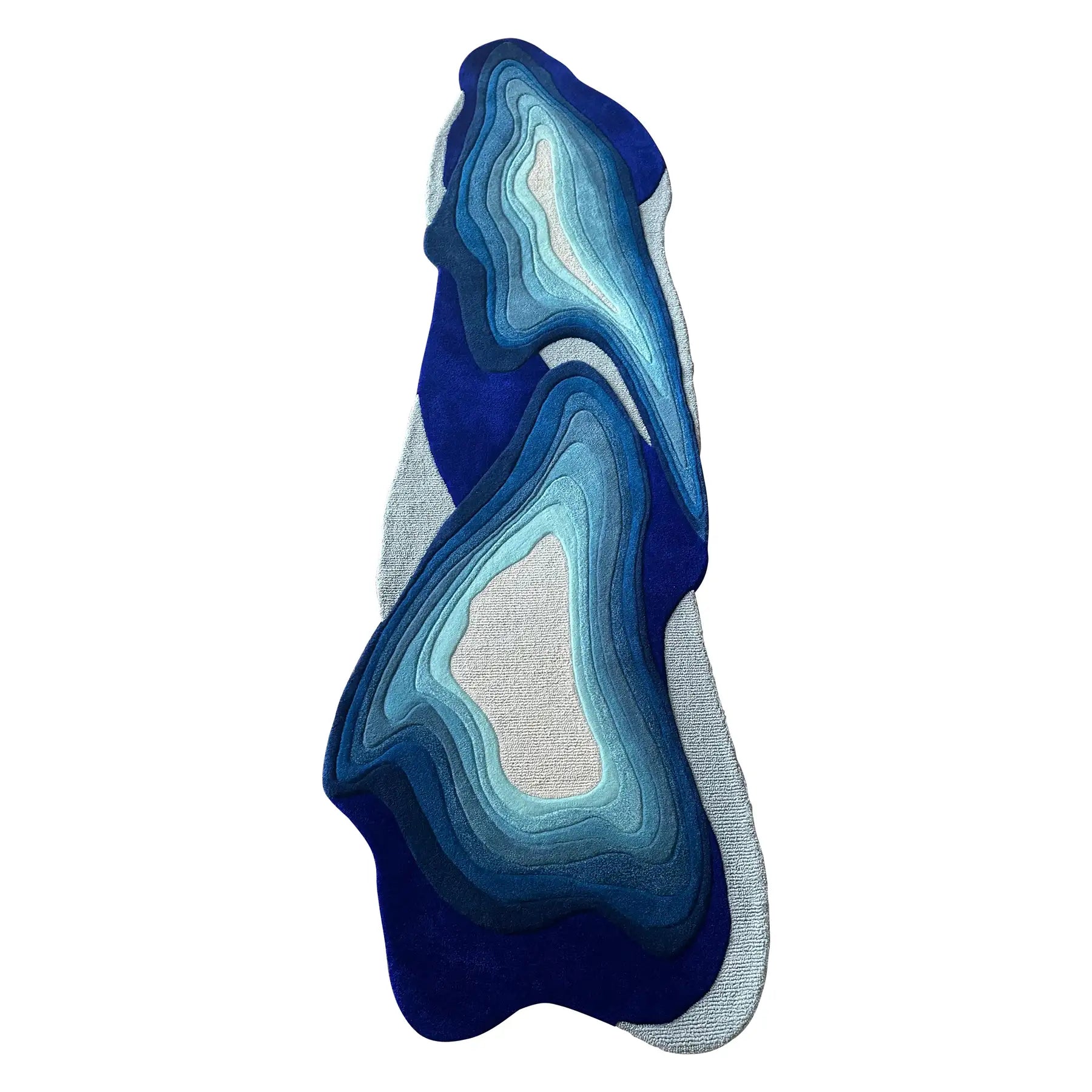 Ocean Contour Layered Abstract Designer Carpet