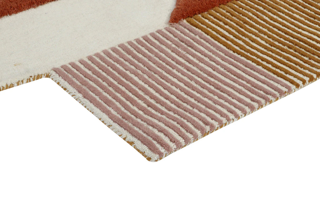 Rust Curated Linear Form Rug
