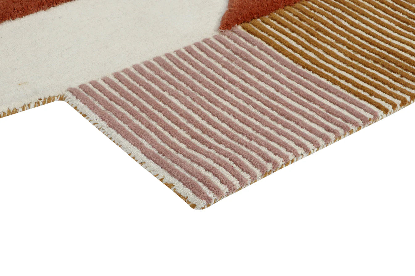 Rust Curated Linear Form Rug