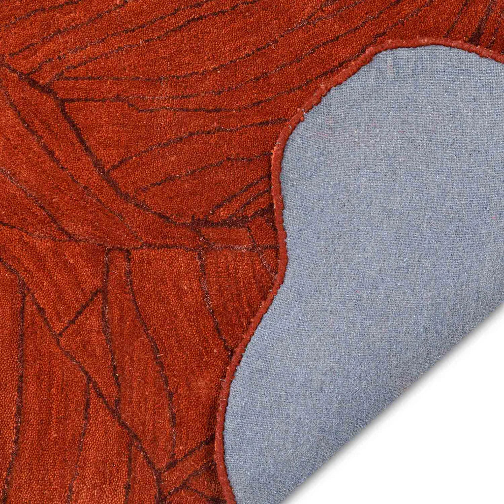 Terracotta Organic Vein Designer Rug