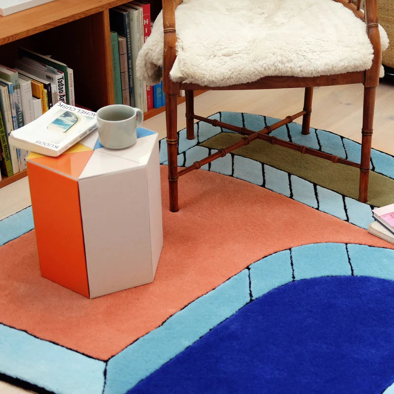Dimensional Geometry Wool Floor Art