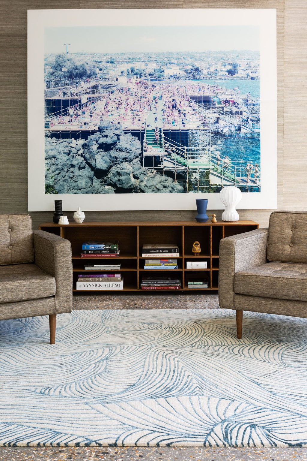 Azure Reverie Designer Silk Rug