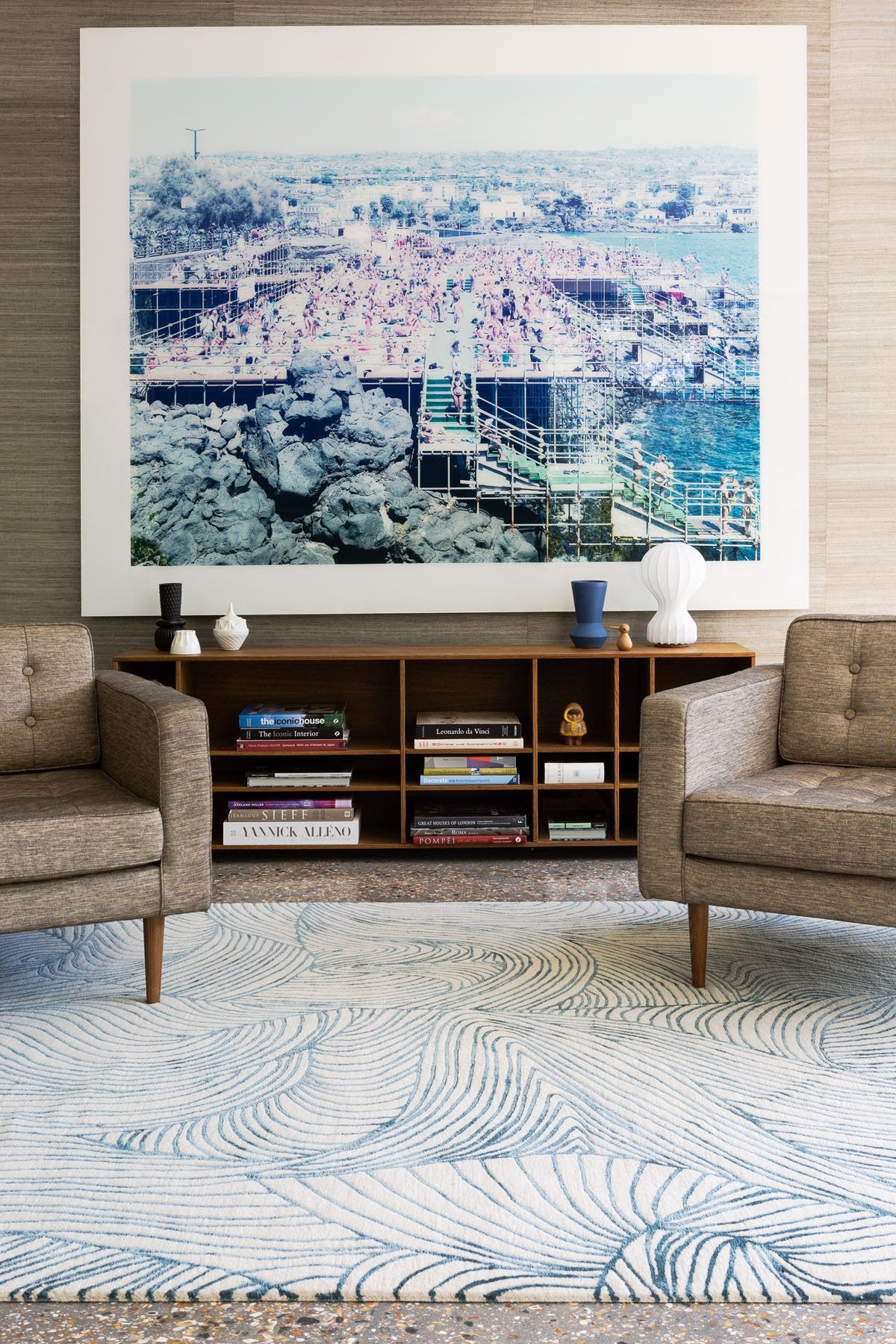 Azure Reverie Designer Silk Rug