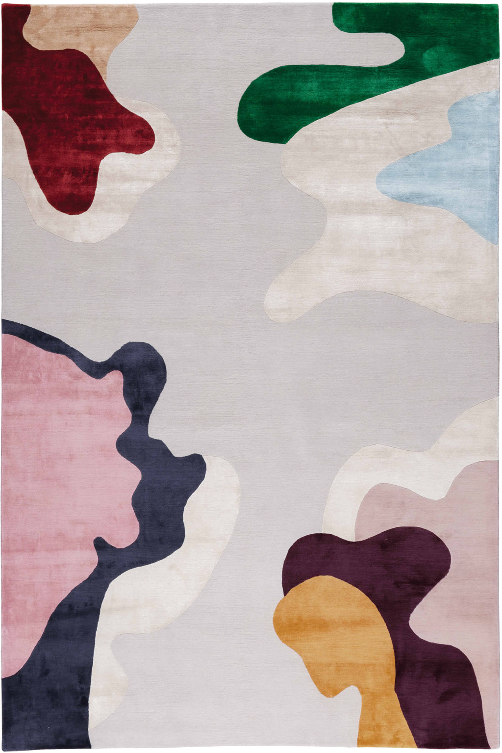 Velvet Mirage Silk Viscose Abstract Area Rug
