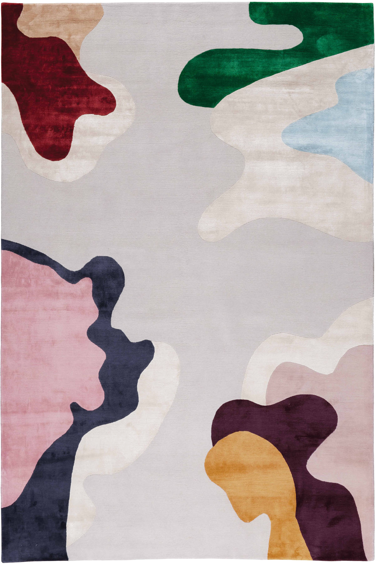 Velvet Mirage Silk Viscose Abstract Area Rug