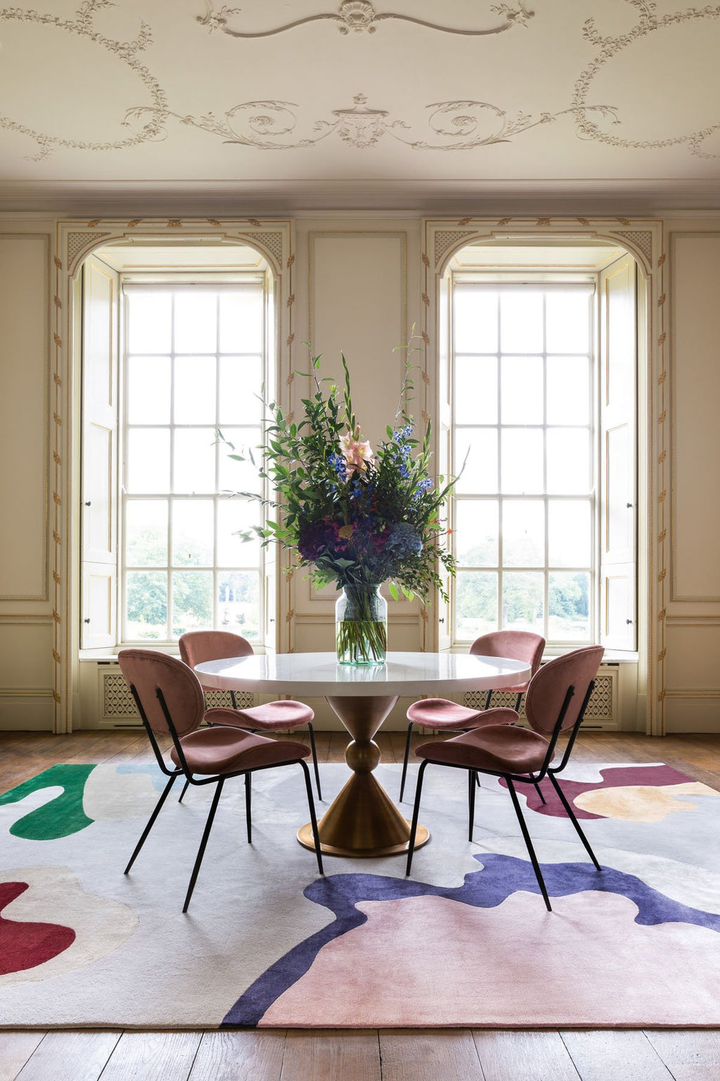 Velvet Mirage Silk Viscose Abstract Area Rug