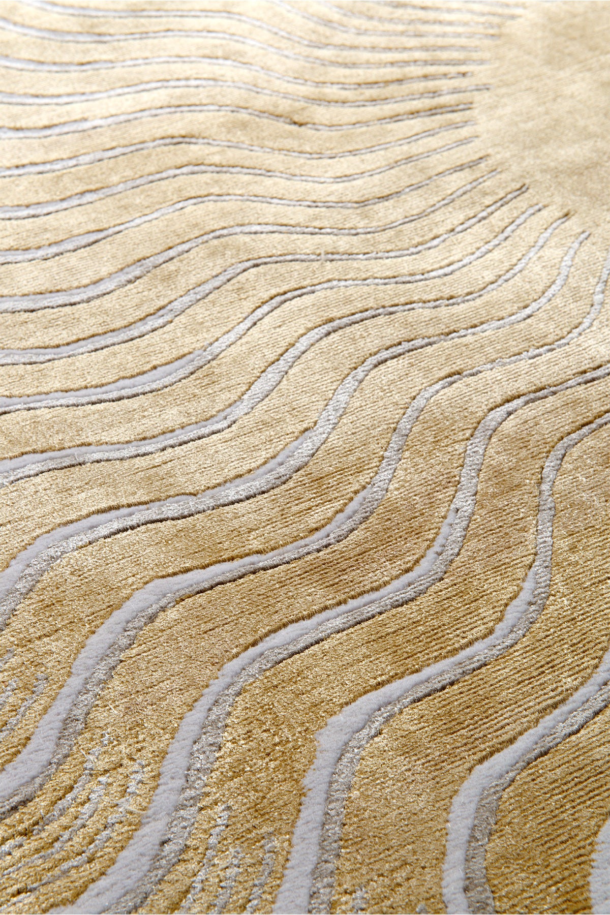 Golden Solstice Silk Viscose Area Rug