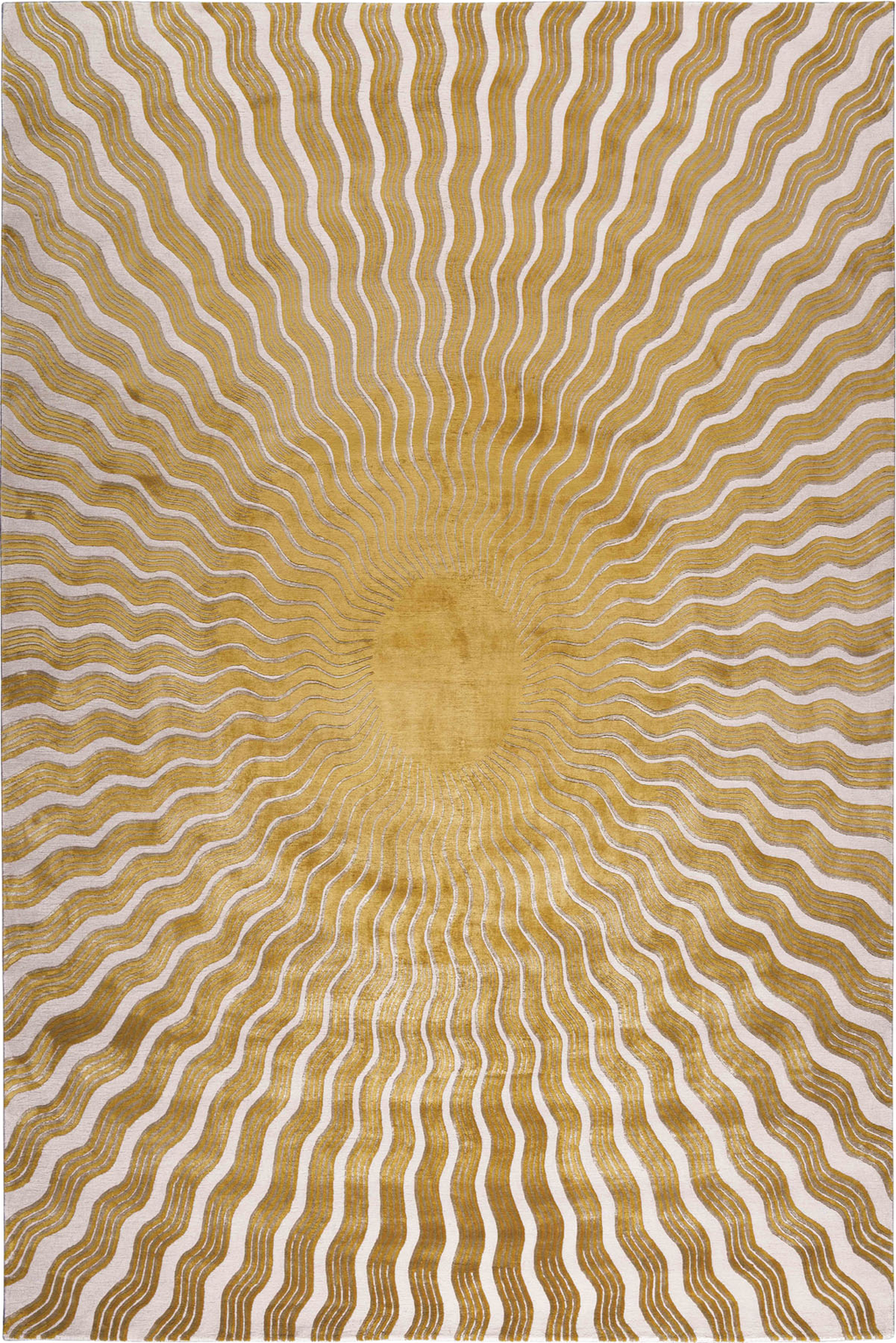 Golden Solstice Silk Viscose Area Rug
