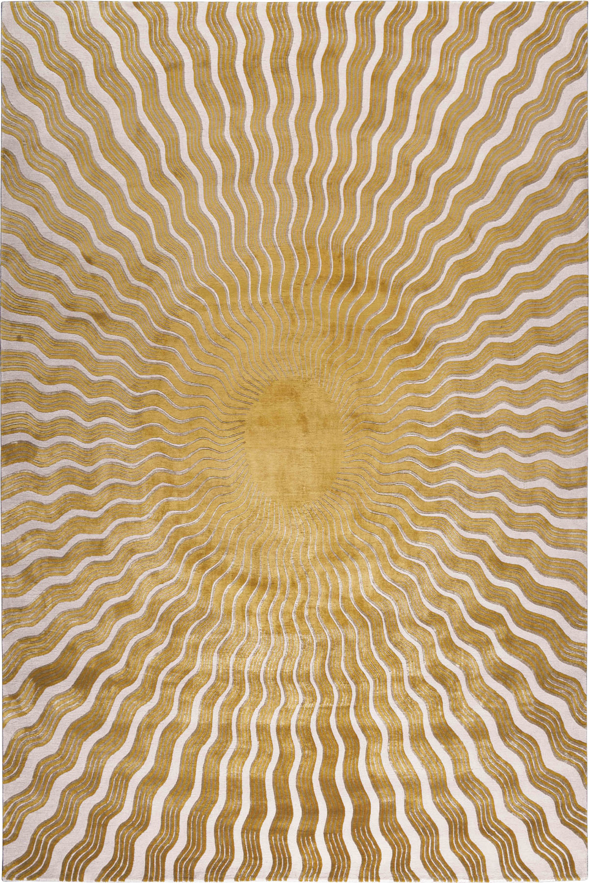 Golden Solstice Silk Viscose Area Rug