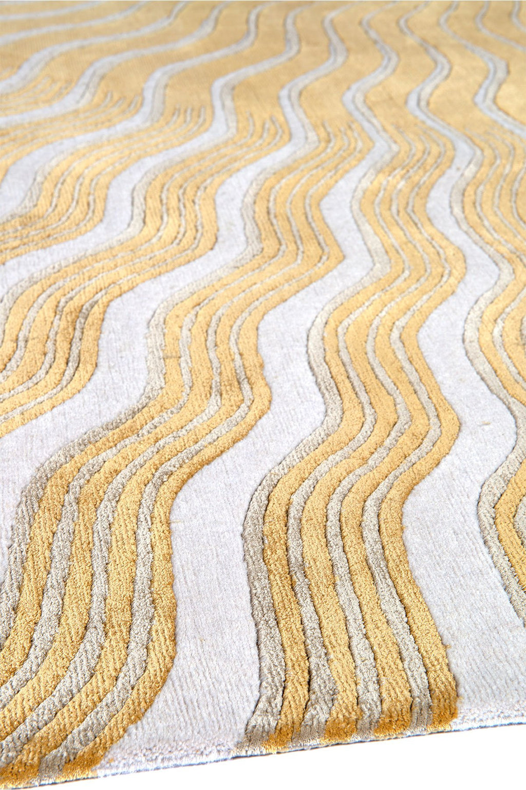 Golden Solstice Silk Viscose Area Rug