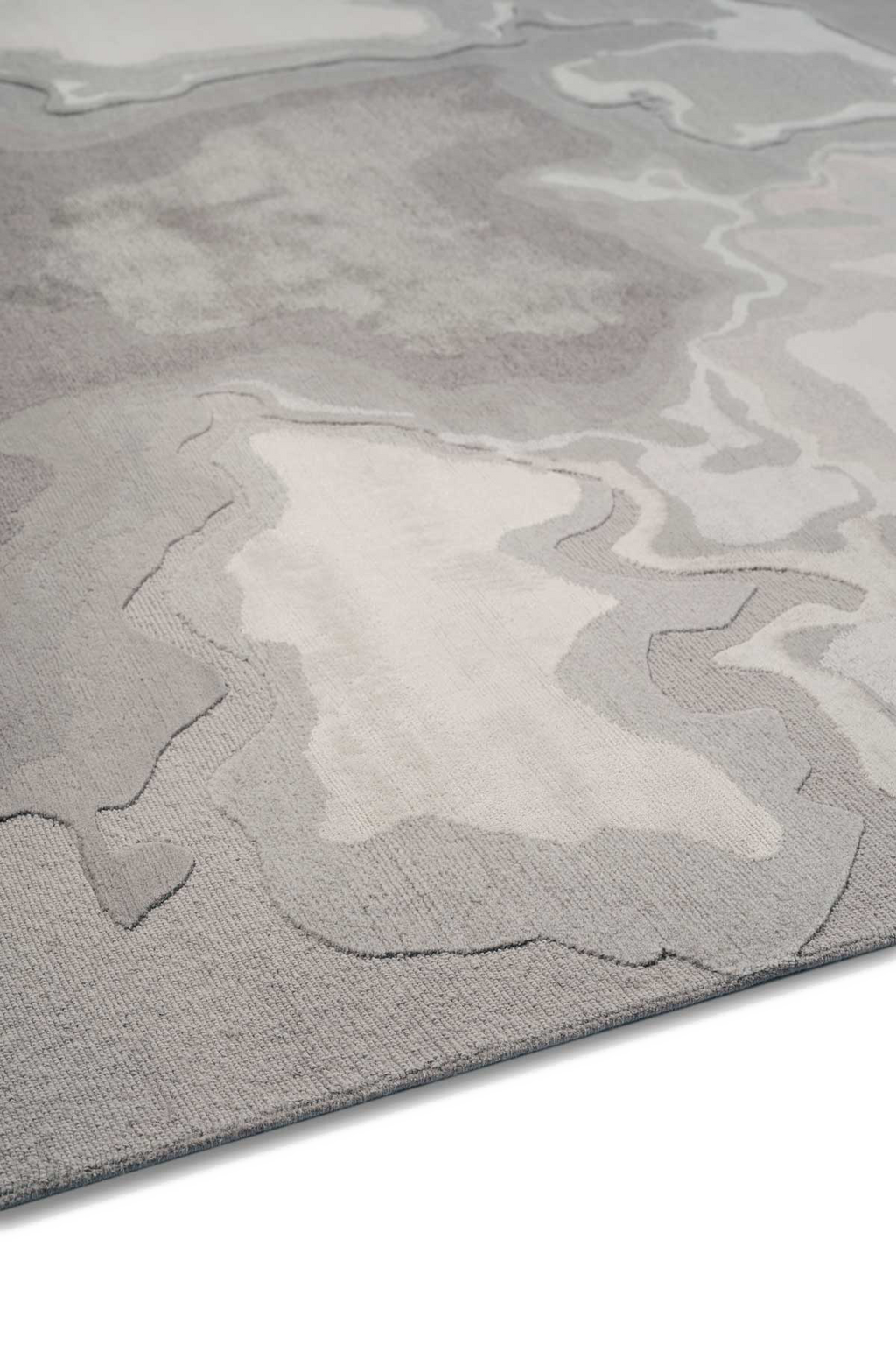 Storm Vein Silk Viscose Abstract Area Rug