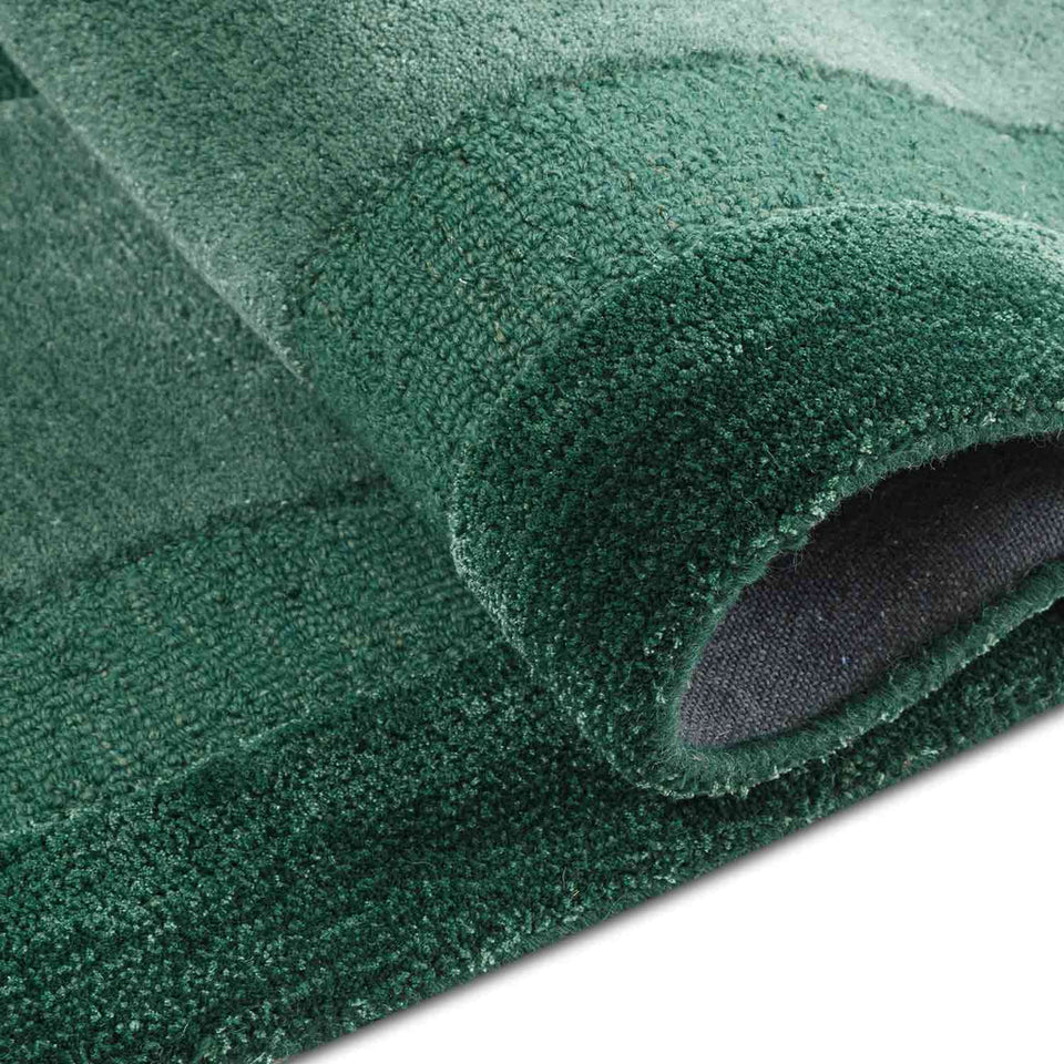 Emerald Layered Texture Rug