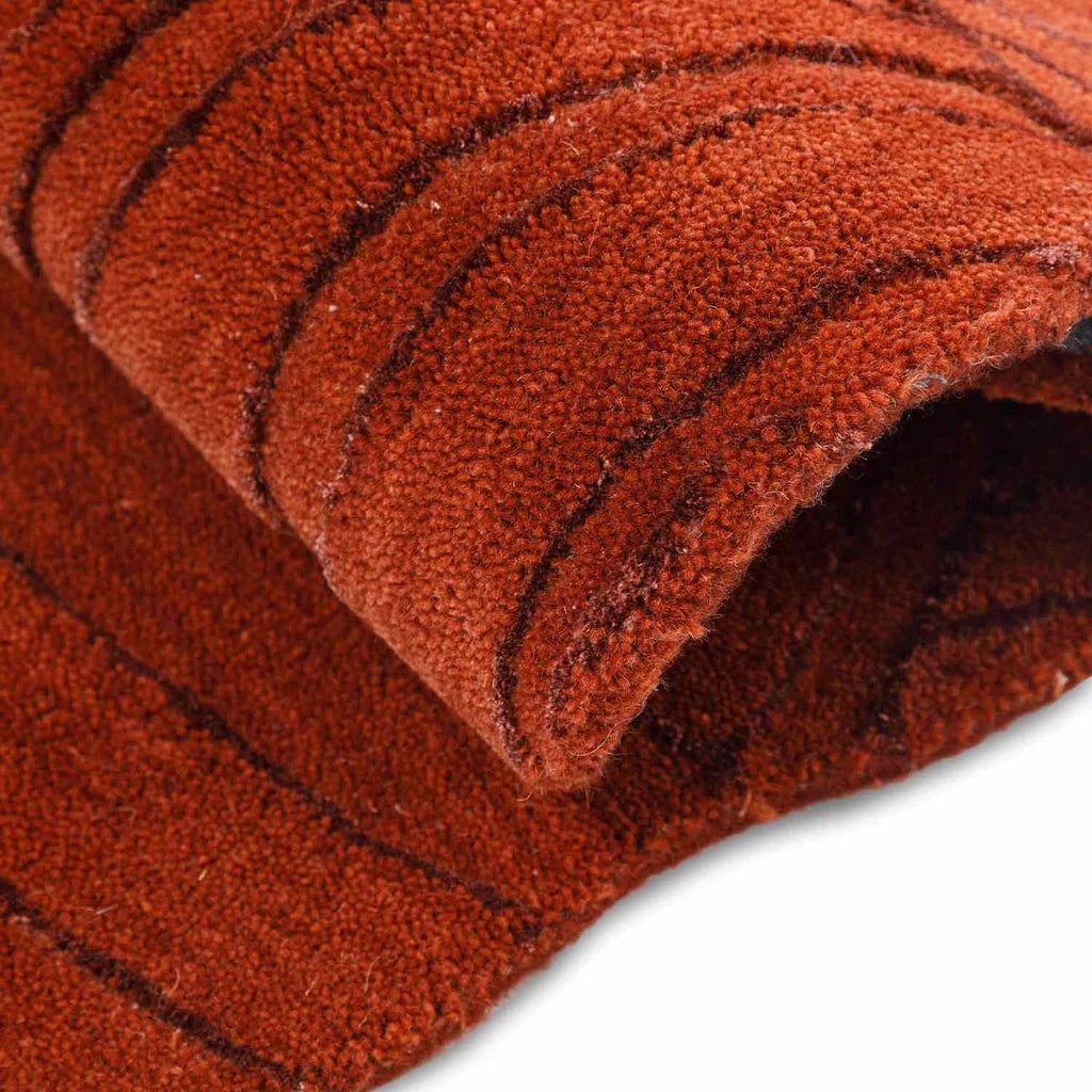 Terracotta Organic Vein Designer Rug