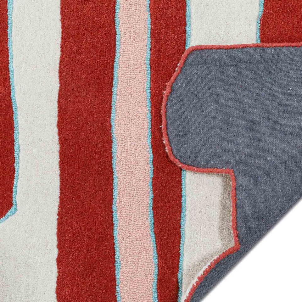 Crimson Pulse Modern Area Rug