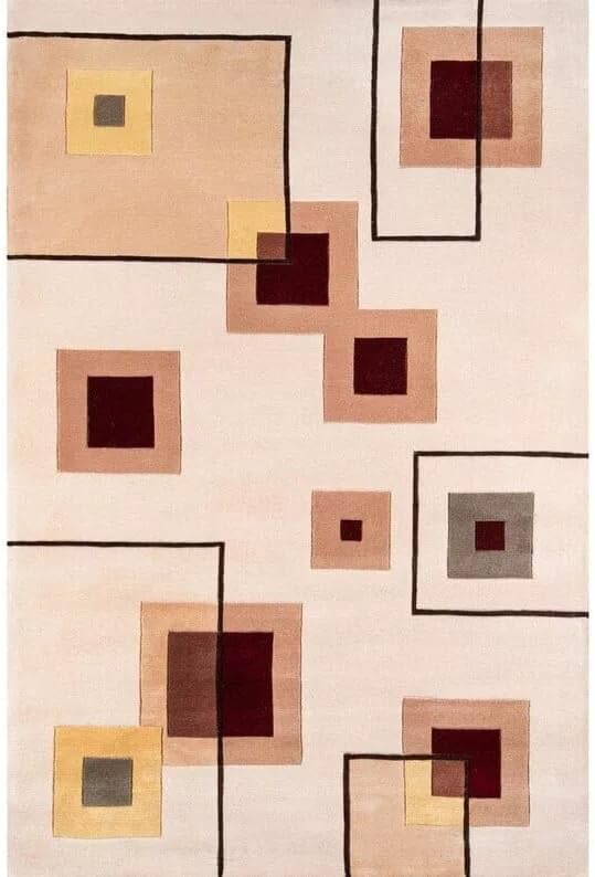Modern layered square Rug