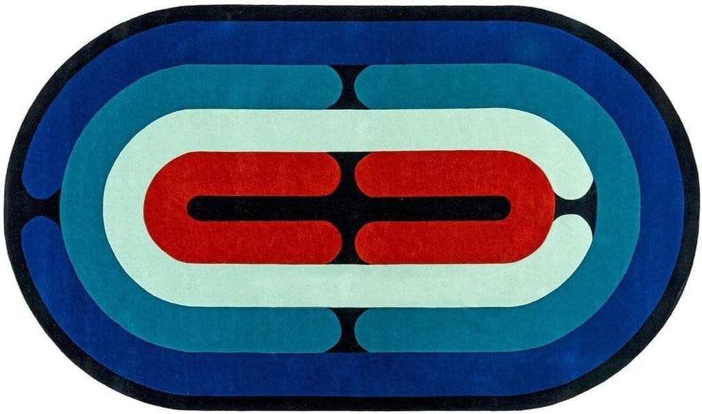 Handmade Tufted Oval Shape Carpet with Super Soft Woolen Carpet for Your Bedroom & Living Room