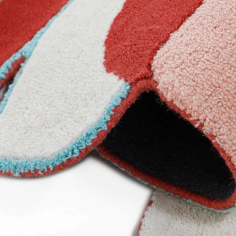 Crimson Pulse Modern Area Rug