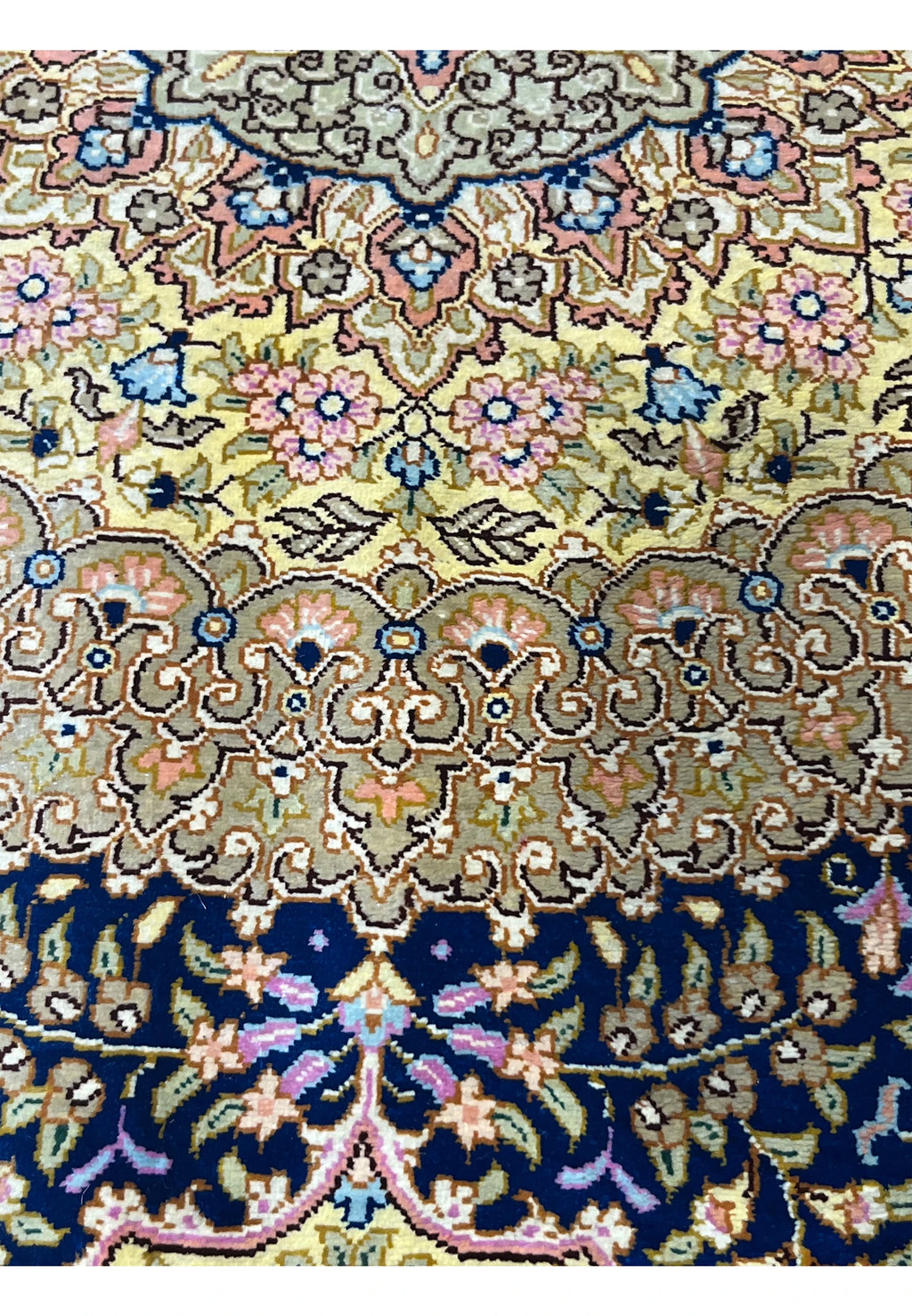The Solstice Imperial Hand-Knotted Royal Indigo & Gilded Gold Rug