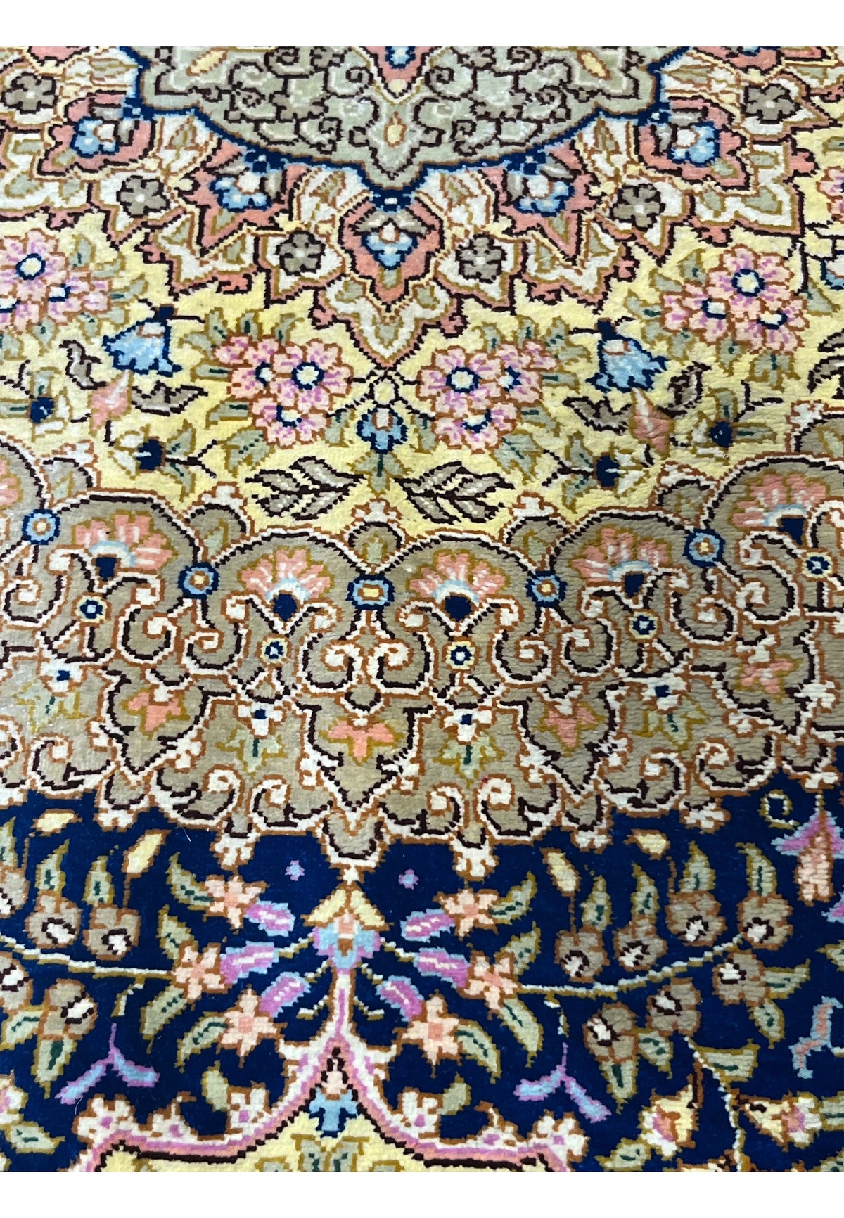 The Solstice Imperial Hand-Knotted Royal Indigo & Gilded Gold Rug