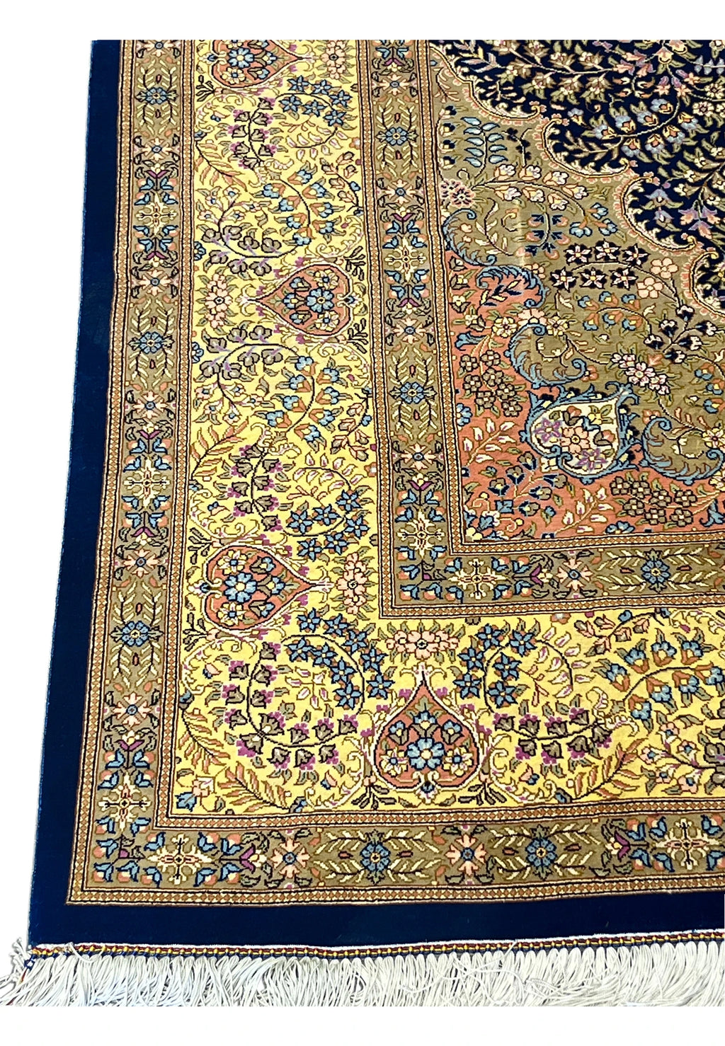 The Solstice Imperial Hand-Knotted Royal Indigo & Gilded Gold Rug