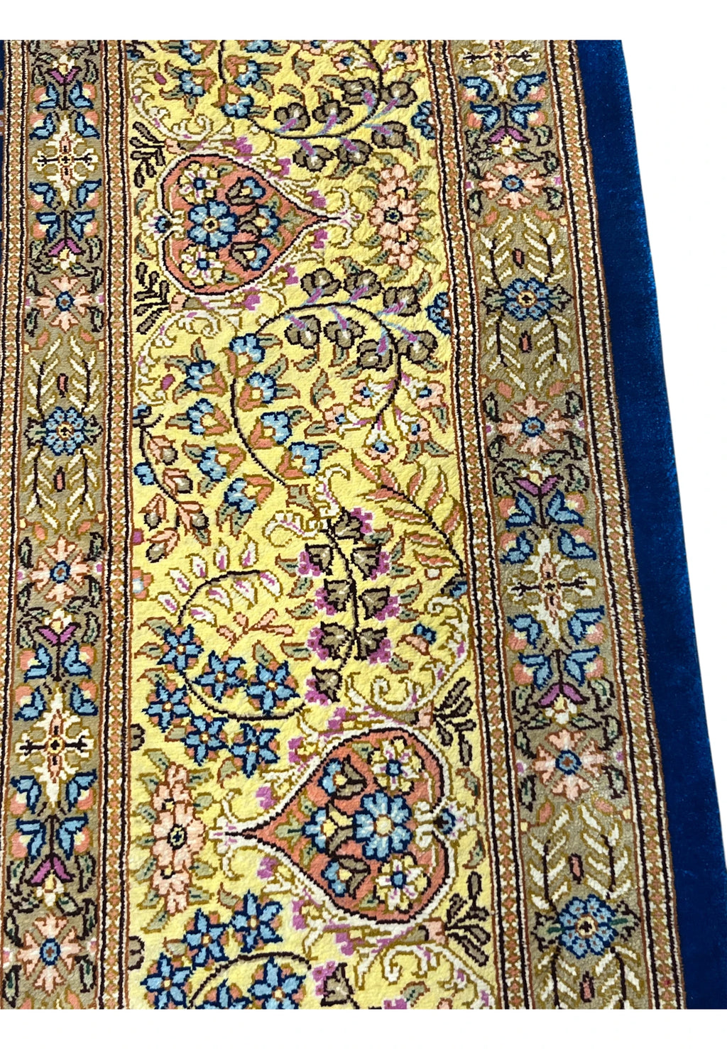 The Solstice Imperial Hand-Knotted Royal Indigo & Gilded Gold Rug