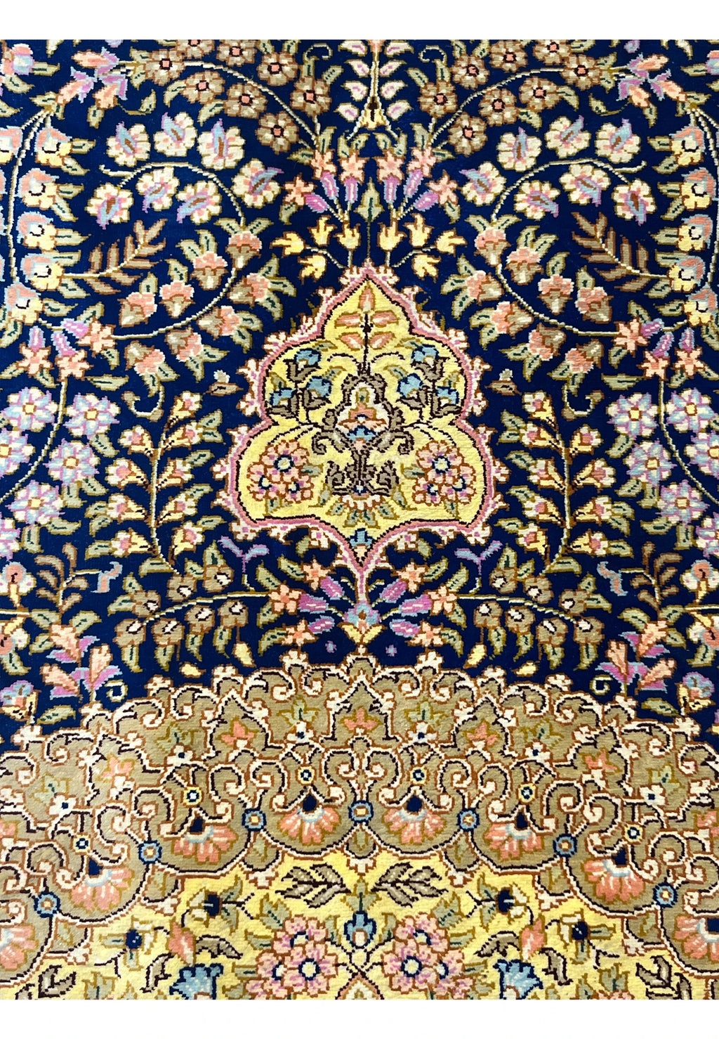 The Solstice Imperial Hand-Knotted Royal Indigo & Gilded Gold Rug