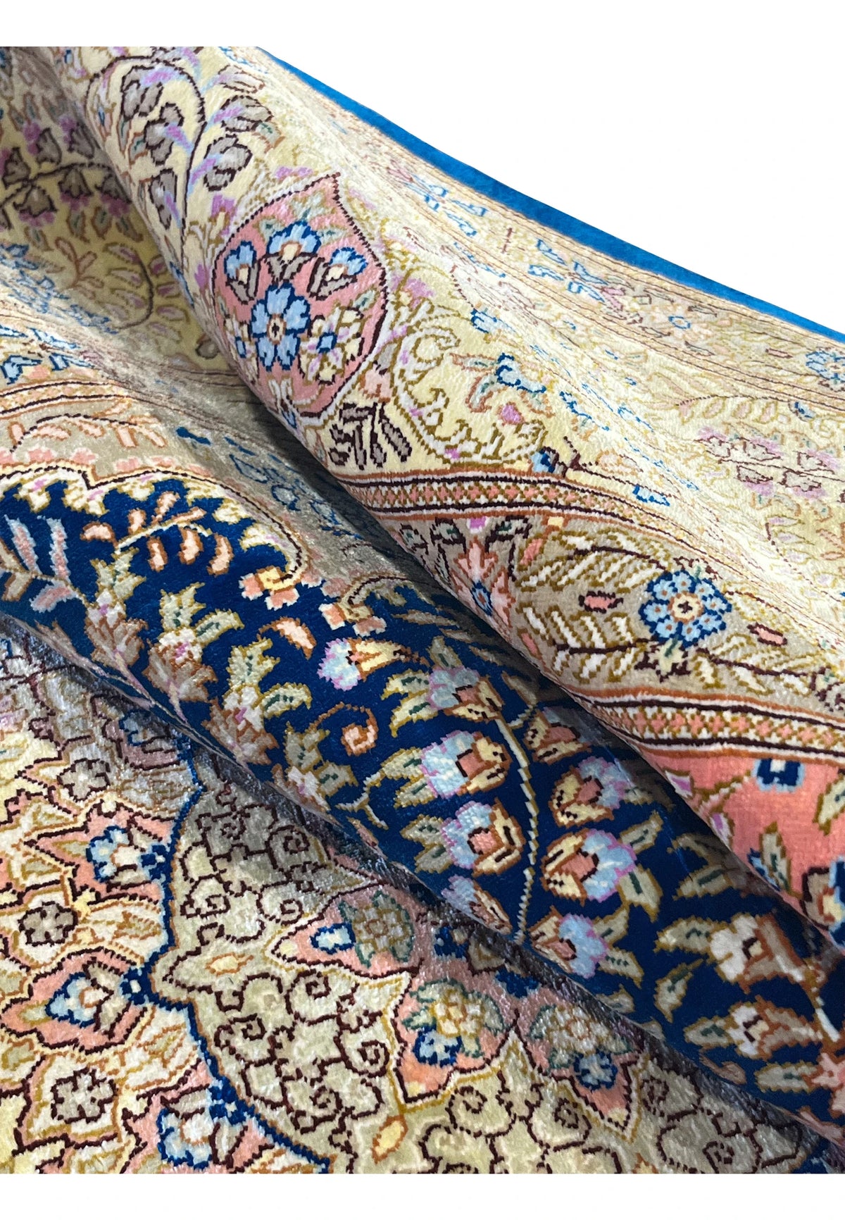 The Solstice Imperial Hand-Knotted Royal Indigo & Gilded Gold Rug